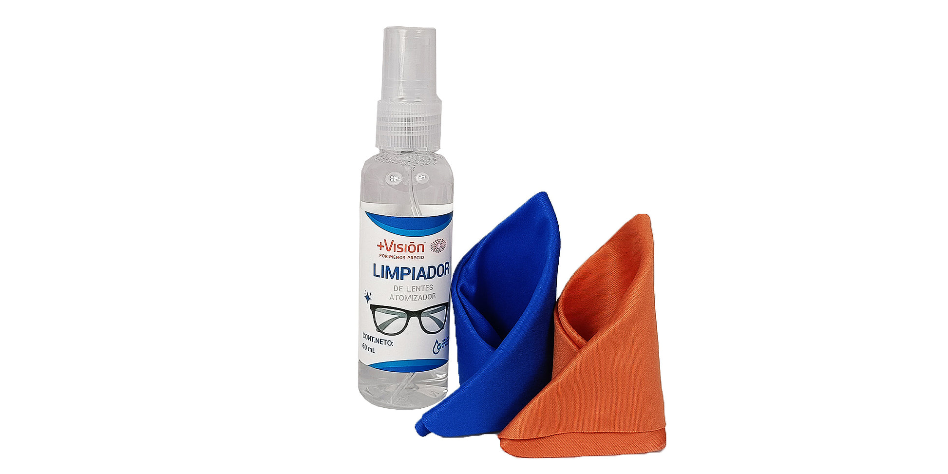 Limpiador de lentes en aerosol 2 2oz limpiador de lentes, con 5 paños de  microfibra, sin amoníaco y rayas, seguro para gafas y electrónicos