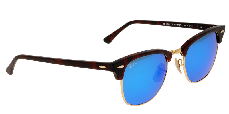 Lente Solar Ray Ban RB3016 Clubmaster Dorado