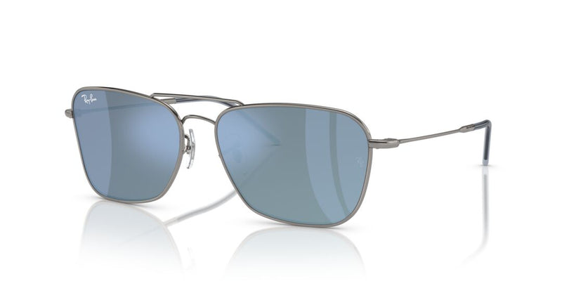 Lente Solar Ray Ban RBR0102S Caravan Reverse Plata